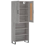Highboard Grey Sonoma 69.5x34x180 cm Engineered Wood 3200095