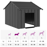 Dog House with Roof 83x130x85 cm Galvanised Steel 4100915