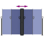 Retractable Side Awning Blue 160x600 cm 4004626