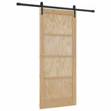 Sliding Door ORKDAL Brown 86 x 198.5 cm Solid Pine Wood 3333678