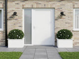 Garden Planter with LED 2 pcs White 40 x 60 x 40 cm Steel 8008143