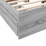 Bed Frame with Drawers without Mattress Grey Sonoma 140x200 cm 3280662