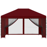 Garden Gazebo with Sidewalls 4 x 3 m Burgundy 900395