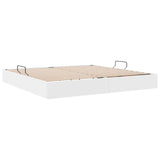 Storage Bed with Mattress Pure White 200 x 200 cm Faux leather 3369962
