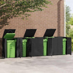 Wheelie Bin Storage for 6 Bins Black 414x79x117 cm Steel 3279981