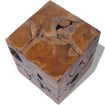 ZNTS Stool Solid Teak Wood 243472