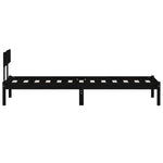 Bed Frame without Mattress Black Solid Wood 90x200 cm 810136