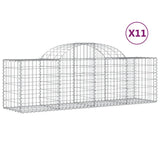 Arched Gabion Baskets 11 pcs 200x50x60/80 cm Galvanised Iron 3146287