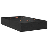 Storage Bed Frame Black Oak 120 x 190 cm Engineered Wood 3335422