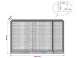 Gabion with 5 mm Wire and 5x5 cm Mesh 250x100x200 cm 3464399