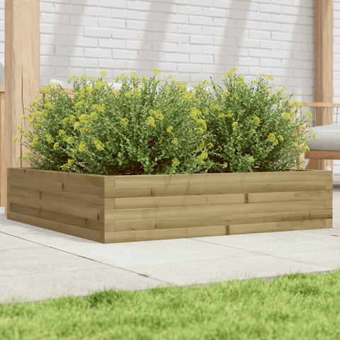 ZNTS Garden Planter 100x100x23 cm Impregnated Wood Pine 847212