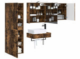 Bathroom Furniture Set 5 pcs Smoked Oak 3407267