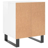 Bedside Cabinets 2 pcs High Gloss White 40x35x50 cm Engineered Wood 830737