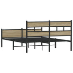 Bed Frame without Mattress Sonoma Oak 140x200 cm Engineered Wood 4017291