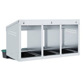 Chicken Nesting Box 3 Compartments Wall-Mounted Galvanised Steel 4104892