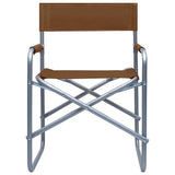 Director's Chairs 2 pcs Steel Brown 47921