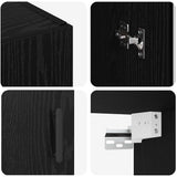 Sideboard Black Oak 69.5 x 34 x 90 cm Engineered Wood 879603