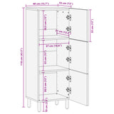 Highboard Black 40x33x110 cm Engineered Wood 4017677