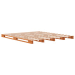 ZNTS Pallet Bed without Mattress Wax Brown 180x200 cm Super King Solid Wood Pine 844458