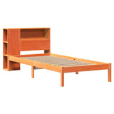 Bookcase Bed without Mattress Wax Brown 75x190 cm Small Single Solid Wood Pine 3321567