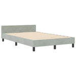 ZNTS Bed Frame Light Grey 120x200 cm Velvet 3344867