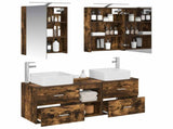 Bathroom Furniture Set 5 pcs Smoked Oak 3406755