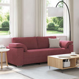 Sofa Wine Red 219 x 77 x 82 cm Fabric 4105240
