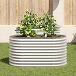 Garden Raised Bed 160x80x81 cm Galvanised Steel Silver 45514