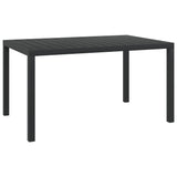 Garden Dining Set Black Powder-coated aluminium, WPC, Textilene 3200603