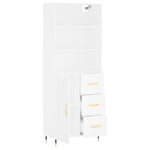 Highboard White 69.5x34x180 cm Engineered Wood 3189997