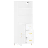Highboard White 69.5x34x180 cm Engineered Wood 3189997