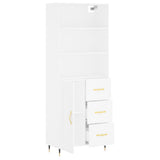 Highboard White 69.5x34x180 cm Engineered Wood 3189997