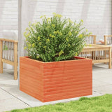 Garden Planter Wax Brown 70x70x45.5 cm Solid Wood Pine 847255