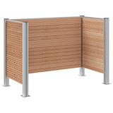 Garbage Bin Fence Brown 161 x 85 x 115 cm Aluminium and WPC 3429264