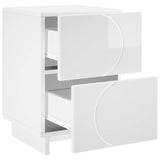 Bedside Cabinet 2 pcs High Gloss White 33.5 x 34.5 x 50 cm 8011396