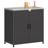 Kitchen Storage HATTEM Black 90 x 50 x 92 cm Steel 874982