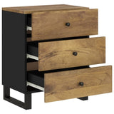 ZNTS Bedside Cabinet 50x33x62 cm Solid Wood Mango&Engineered Wood 350663