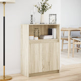 Sideboard with LED Sonoma Oak 72x34x100 cm Engineered Wood 852161