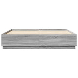 Bed Frame without Mattress Grey Sonoma 180x200 cm Super King 3209686