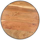 ZNTS Coffee Table Black 68x68x36 cm Solid Acacia Wood 321933