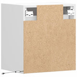 Wall-mounted Bedside Cabinets with LED Lights 2 pcs White 3307962