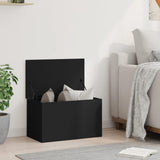 Storage Box Black 60x35x35 cm Engineered Wood 840675