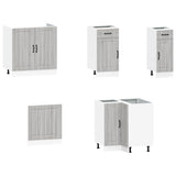 11 Piece Kitchen Cabinet Set "Lucca" Grey Sonoma Engineered Wood 3314957