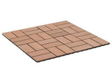 Decking Tile 22 pcs Brown 30 x 30 cm WPC 3444837