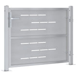 Garden Gate 85 x 70 cm Stainless Steel Silver Lockable 3402573