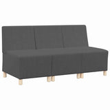 Modular Sofa Unit Armless 3 pcs Dark Grey 55 x 74 x 82 cm 3399821