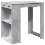 ZNTS Bar Table Concrete Grey 102x70x103.5 cm Engineered Wood 3309324