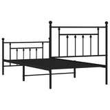 Bed Frame Black Powder-coated steel Single Industrial Bed Frame 353549