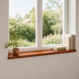 Window Sills 2 pcs Brown 140 x 25 x 2 cm Solid Beech Wood 42048269