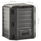Garden Composter Black 380 L 312272